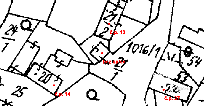 Mileč 47052856 na parcele st. 21/1 v KÚ Želvice, Katastrální mapa