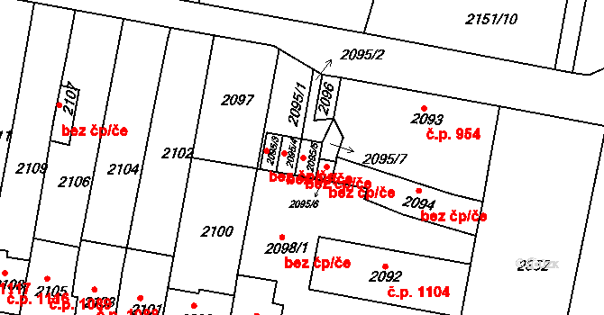 Tachov 47949856 na parcele st. 2095/5 v KÚ Tachov, Katastrální mapa