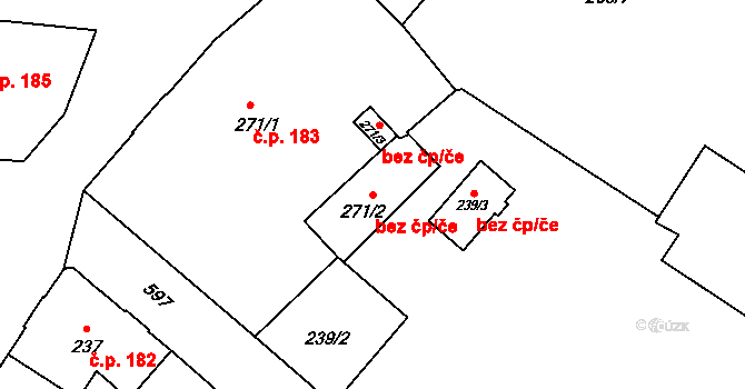 Opava 48018856 na parcele st. 271/2 v KÚ Opava-Město, Katastrální mapa