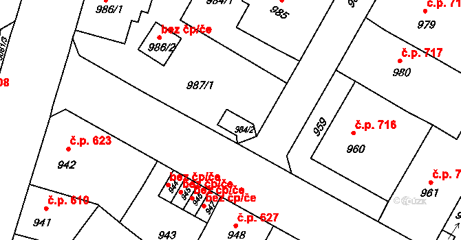 Litoměřice 49193856 na parcele st. 984/2 v KÚ Litoměřice, Katastrální mapa