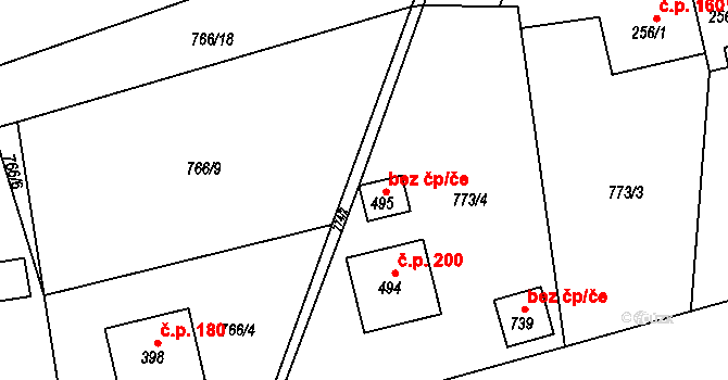 Frýdlant nad Ostravicí 50048856 na parcele st. 495 v KÚ Lubno, Katastrální mapa