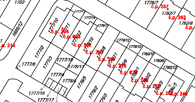 Janovice 277, Velká Bíteš na parcele st. 1778/8 v KÚ Velká Bíteš, Katastrální mapa