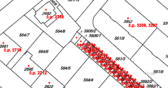 Jablonec nad Nisou 1303, Katastrální mapa