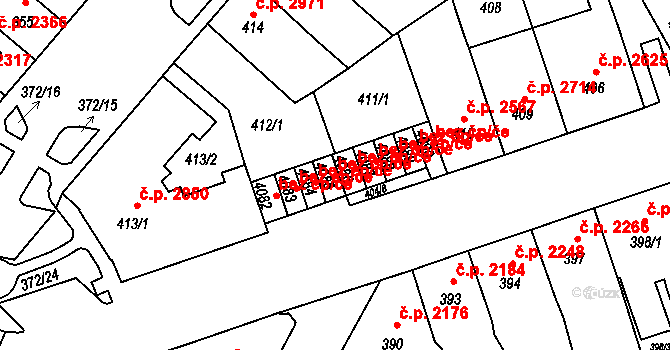 Chomutov 690 na parcele st. 4085 v KÚ Chomutov II, Katastrální mapa