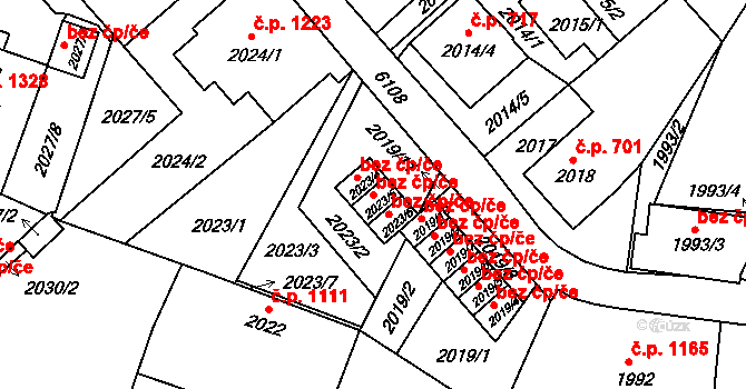 Liberec 46997857 na parcele st. 2023/5 v KÚ Liberec, Katastrální mapa