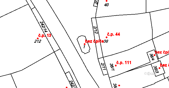 Klobouky u Brna 47066857 na parcele st. 1 v KÚ Bohumilice, Katastrální mapa