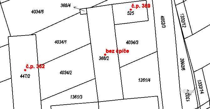Kudlovice 47900857 na parcele st. 368/2 v KÚ Kudlovice, Katastrální mapa