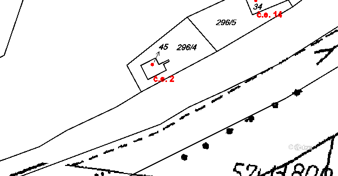 Nuzerov 2, Sušice na parcele st. 45 v KÚ Nuzerov, Katastrální mapa