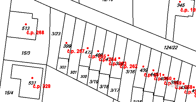 Malá Skalice 264, Česká Skalice na parcele st. 409 v KÚ Malá Skalice, Katastrální mapa