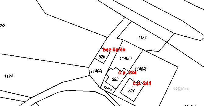 Oldřiš 100302858 na parcele st. 525 v KÚ Oldřiš u Poličky, Katastrální mapa