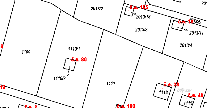 Nýřany 104121858 na parcele st. 1111 v KÚ Nýřany, Katastrální mapa