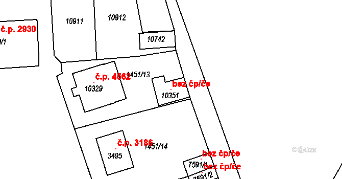 Hodonín 120888858 na parcele st. 10351 v KÚ Hodonín, Katastrální mapa