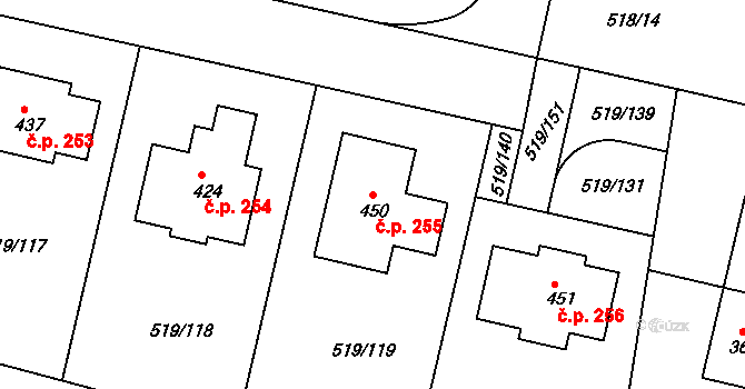 Horoušánky 255, Horoušany, Katastrální mapa