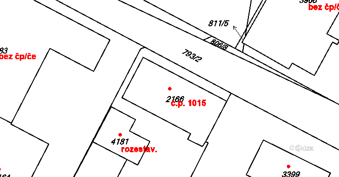 Strakonice I 1015, Strakonice na parcele st. 2083 v KÚ Strakonice, Katastrální mapa