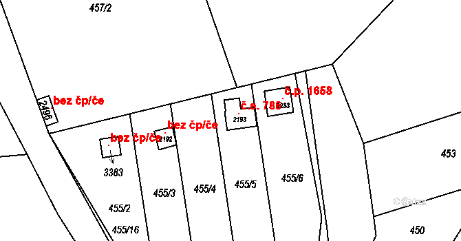 Lipník nad Bečvou I-Město 668, Lipník nad Bečvou, Katastrální mapa