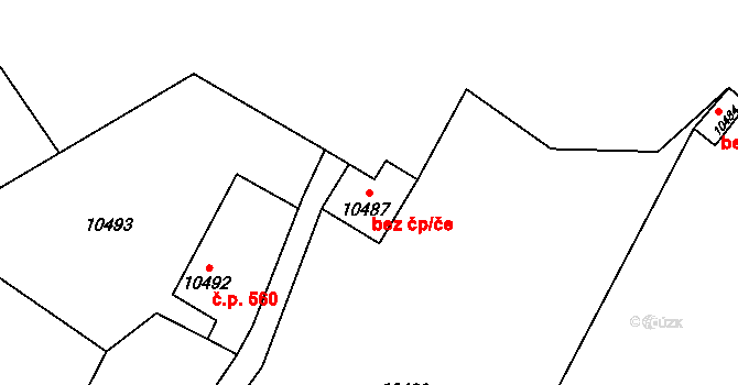 Vsetín 39542858 na parcele st. 10487 v KÚ Vsetín, Katastrální mapa