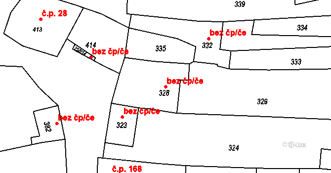Syrovín 42104858 na parcele st. 328 v KÚ Syrovín, Katastrální mapa