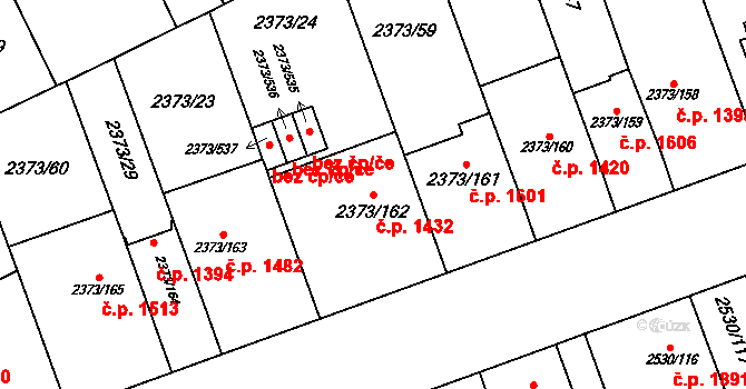 Předměstí 1432, Opava na parcele st. 2373/162 v KÚ Opava-Předměstí, Katastrální mapa