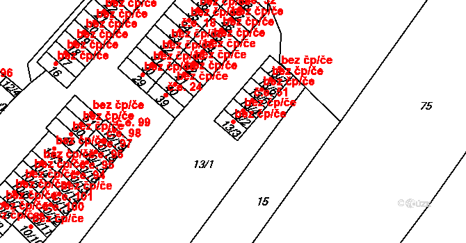 Teplice 45136858 na parcele st. 13/3 v KÚ Sobědruhy, Katastrální mapa