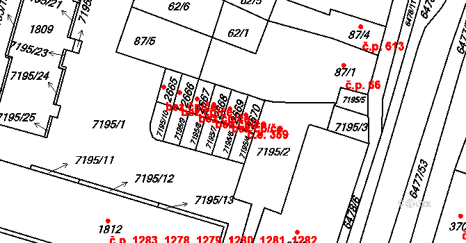 Napajedla 47798858 na parcele st. 2669 v KÚ Napajedla, Katastrální mapa
