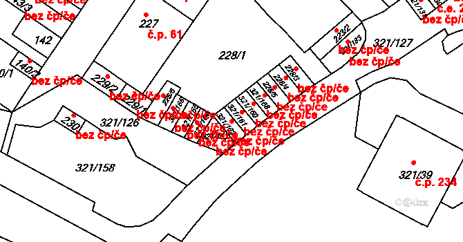 Teplice 49418858 na parcele st. 321/162 v KÚ Prosetice, Katastrální mapa