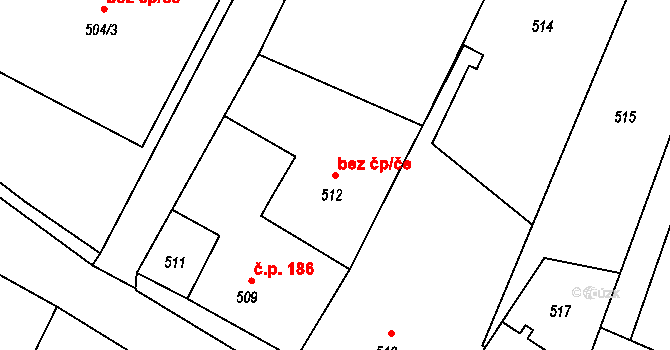 Fulnek 50262858 na parcele st. 512 v KÚ Fulnek, Katastrální mapa