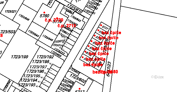 Uherský Brod 88322858 na parcele st. 5733 v KÚ Uherský Brod, Katastrální mapa