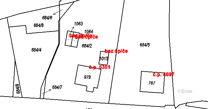 Jablonec nad Nisou 99344858 na parcele st. 1015 v KÚ Kokonín, Katastrální mapa
