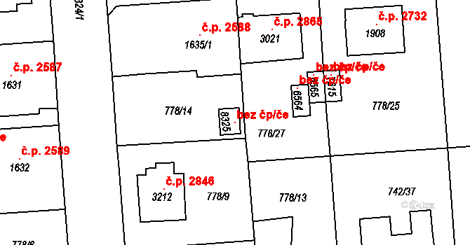 Havlíčkův Brod 121041859 na parcele st. 8325 v KÚ Havlíčkův Brod, Katastrální mapa
