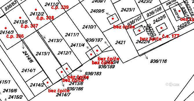 Křemže 44178859 na parcele st. 2410/4 v KÚ Křemže, Katastrální mapa