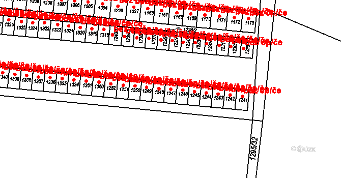 Králíky 45492859 na parcele st. 1247 v KÚ Králíky, Katastrální mapa