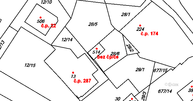 Vilémov 78813859 na parcele st. 514 v KÚ Vilémov u Šluknova, Katastrální mapa