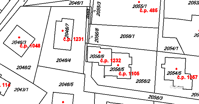 Poruba 1232, Orlová na parcele st. 2056/6 v KÚ Poruba u Orlové, Katastrální mapa