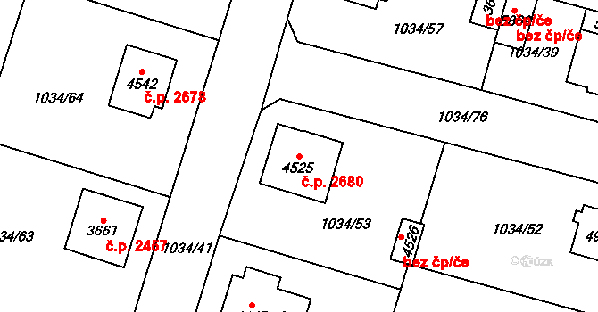 Dvůr Králové nad Labem 2680 na parcele st. 4525 v KÚ Dvůr Králové nad Labem, Katastrální mapa