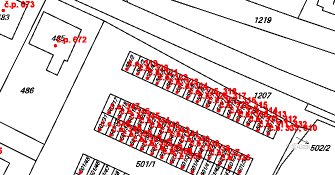 Bystřice nad Pernštejnem 323 na parcele st. 501/6 v KÚ Bystřice nad Pernštejnem, Katastrální mapa