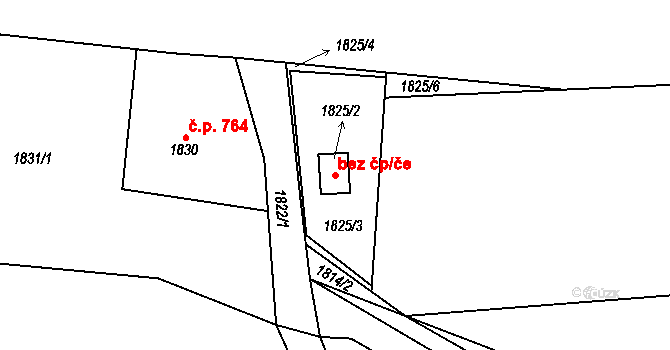 Nýřany 39616860 na parcele st. 1825/2 v KÚ Nýřany, Katastrální mapa