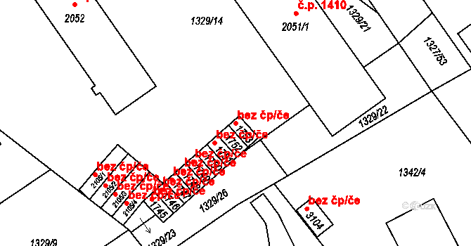 Říčany 41681860 na parcele st. 1753 v KÚ Říčany u Prahy, Katastrální mapa