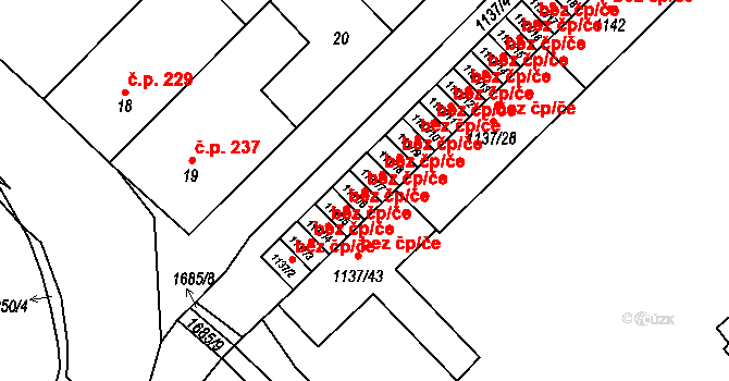 Zbýšov 46049860 na parcele st. 1137/6 v KÚ Zbýšov u Oslavan, Katastrální mapa