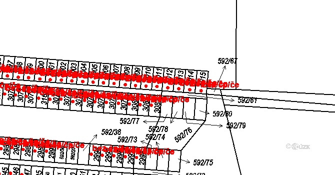 Milevsko 46188860 na parcele st. 1012 v KÚ Milevsko, Katastrální mapa