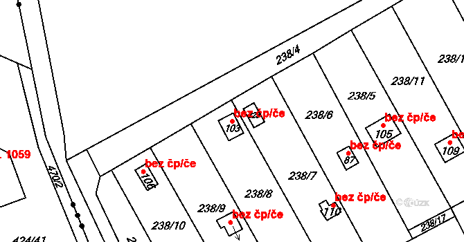Spojil 46744860 na parcele st. 103 v KÚ Spojil, Katastrální mapa