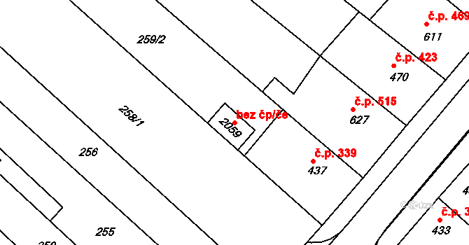 Uherské Hradiště 48497860 na parcele st. 2059 v KÚ Mařatice, Katastrální mapa