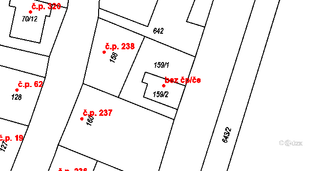 Těmice 106486861 na parcele st. 159/2 v KÚ Těmice u Hodonína, Katastrální mapa