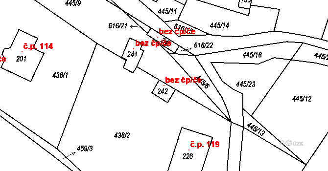 Bohumilice 106802861 na parcele st. 242 v KÚ Bohumilice v Čechách, Katastrální mapa