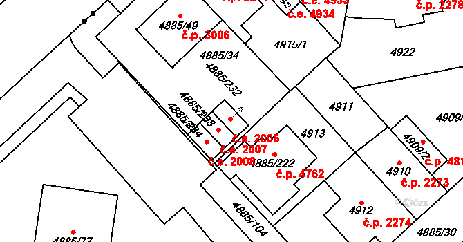 Jihlava 2006 na parcele st. 4885/232 v KÚ Jihlava, Katastrální mapa
