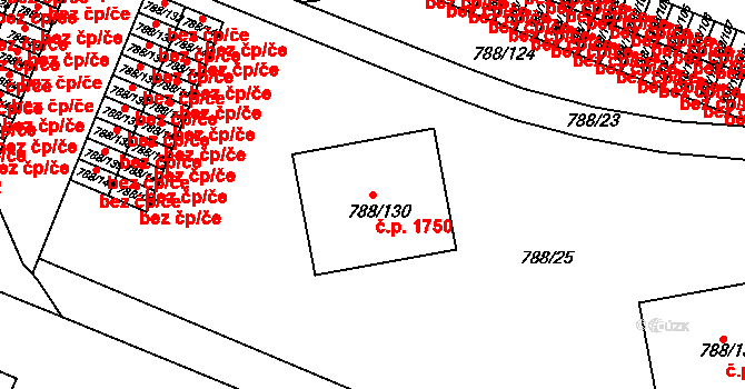 Boskovice 1750 na parcele st. 788/130 v KÚ Boskovice, Katastrální mapa