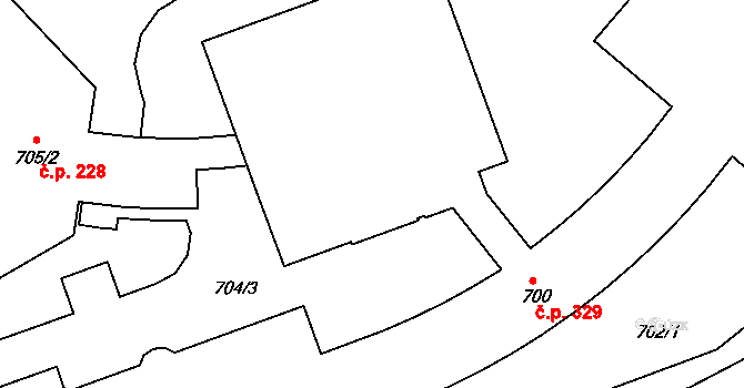 Suchdol nad Lužnicí 329 na parcele st. 700 v KÚ Suchdol nad Lužnicí, Katastrální mapa