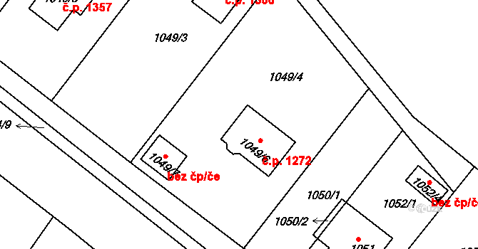 Rýmařov 1272 na parcele st. 1049/6 v KÚ Rýmařov, Katastrální mapa