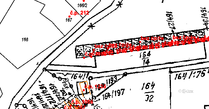 Dobšice 1080 na parcele st. 164/16 v KÚ Dobšice u Znojma, Katastrální mapa