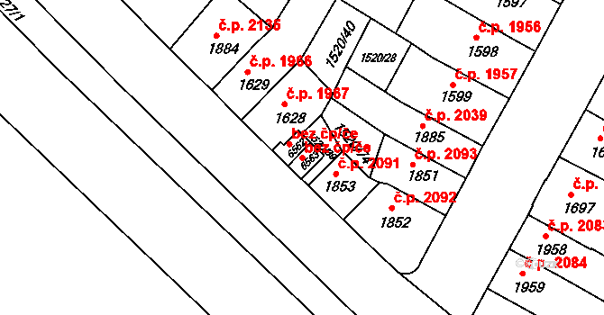 Kroměříž 39054861 na parcele st. 6563 v KÚ Kroměříž, Katastrální mapa