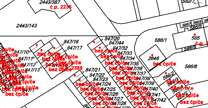 Roztoky 39604861 na parcele st. 847/32 v KÚ Roztoky u Prahy, Katastrální mapa